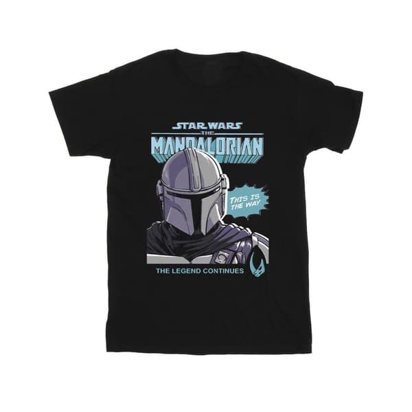 Star Wars The Mandalorian T-shirt i bomull för flickor - Mando Comic Cover