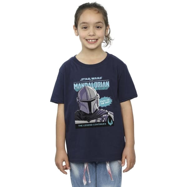 Star Wars The Mandalorian T-shirt i bomull för flickor - Mando Comic Cover