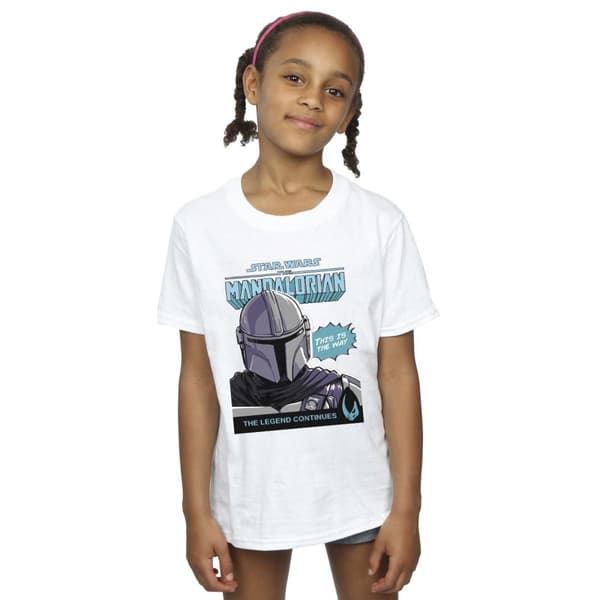 Star Wars The Mandalorian T-shirt i bomull för flickor - Mando Comic Cover