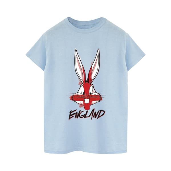 Looney Tunes Womens/Ladies Bugs England Face Cotton Boyfriend T-Shirt