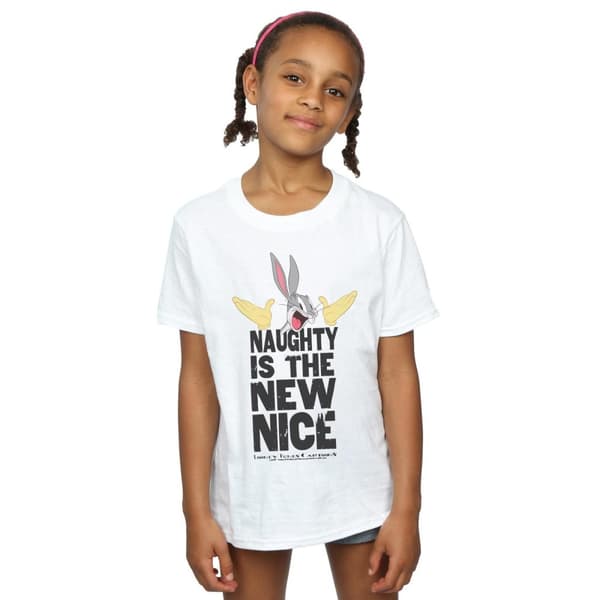 Looney Tunes T-shirt i bomull för flickor Naughty Is The New Nice