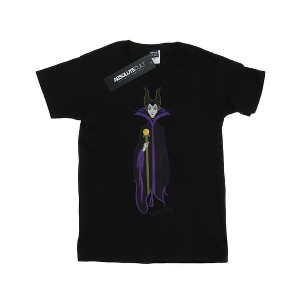 Disney Törnrosa Classic Maleficent T-shirt i bomull för flickor Black 7-8 Years
