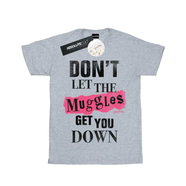Harry Potter Mens Muggles Clippings T-Shirt Sports Grey 5XL