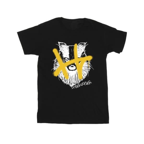 Harry Potter Hufflepuff Pop Spray T-shirt för herrar Black M