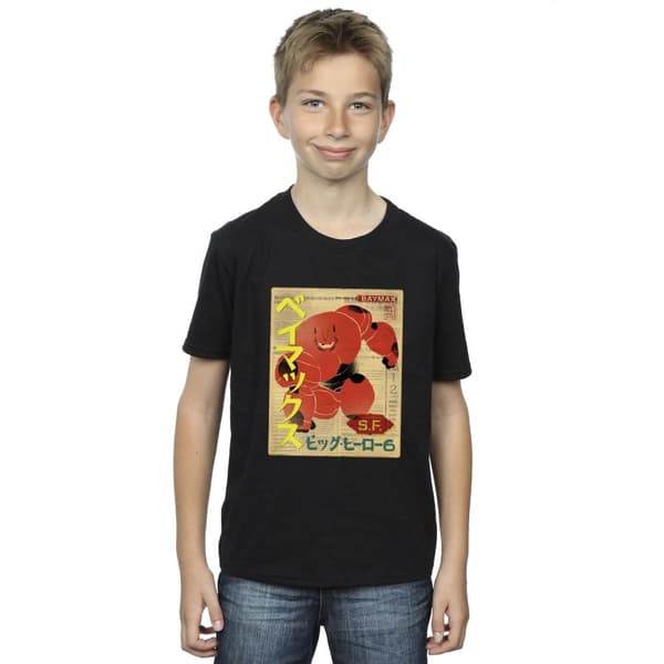 Disney Boys Big Hero 6 Baymax Baymax Newspaper T-Shirt