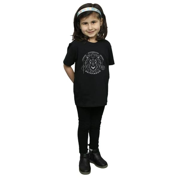 Harry Potter Gryffindor Seal T-shirt i bomull för flickor