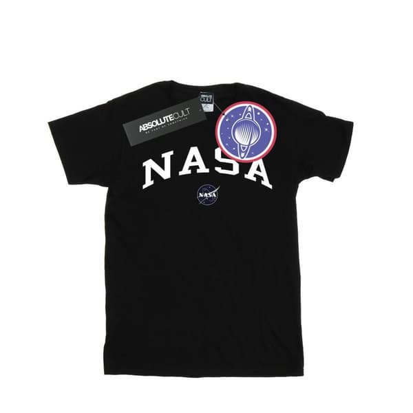 NASA Dam/dam Collegiate-logotyp - Boyfriend-t-shirt i bomull