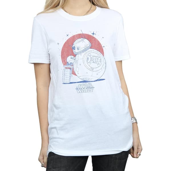 Star Wars The Rise Of Skywalker Womens/Ladies BB-8 And D-O Cotton T-Shirt