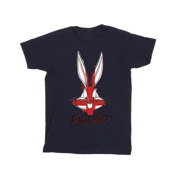Looney Tunes Mens Bugs England Face T-Shirt