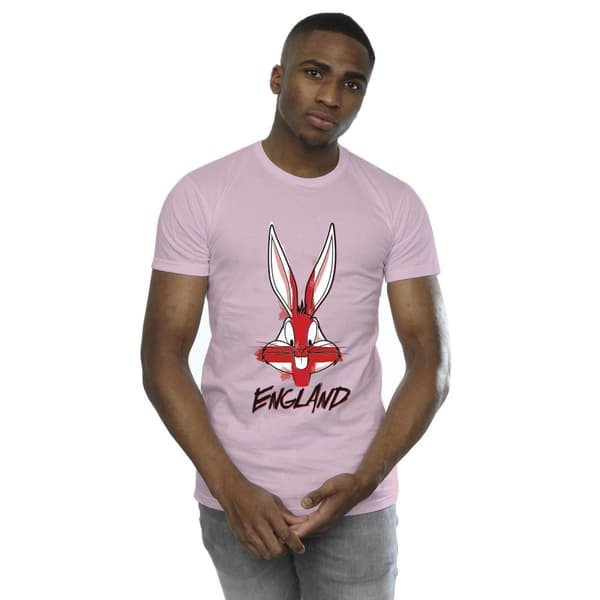 Looney Tunes Mens Bugs England Face T-Shirt