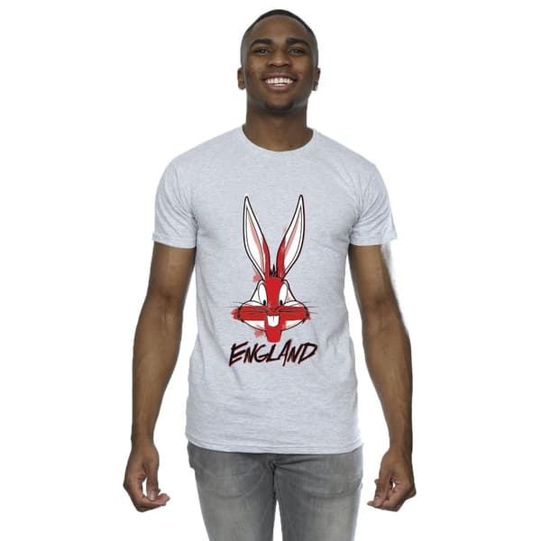 Looney Tunes Mens Bugs England Face T-Shirt
