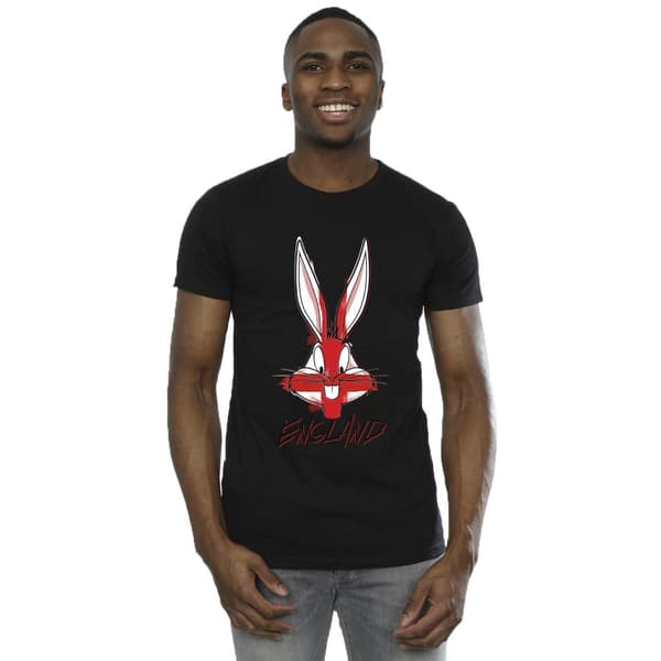 Looney Tunes Mens Bugs England Face T-Shirt