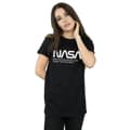 Miniatyrbillede 2 af 3: NASA Womens/Ladies Aeronautics And Space Cotton Boyfriend T-Shirt