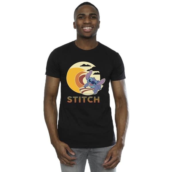 Disney Mens Lilo & Stitch Summer Waves T-Shirt