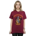 Miniatyrbillede 2 af 3: Harry Potter Womens/Ladies Gryffindor Crest Cotton Boyfriend T-Shirt