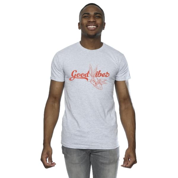 Looney Tunes Mens Bugs Bunny Good Vibes T-Shirt