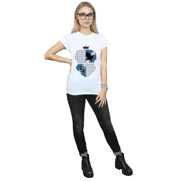 Harry Potter Womens/Ladies Ravenclaw Shield Cotton T-Shirt