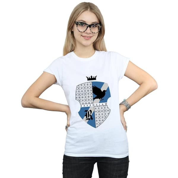 Harry Potter Womens/Ladies Ravenclaw Shield Cotton T-Shirt