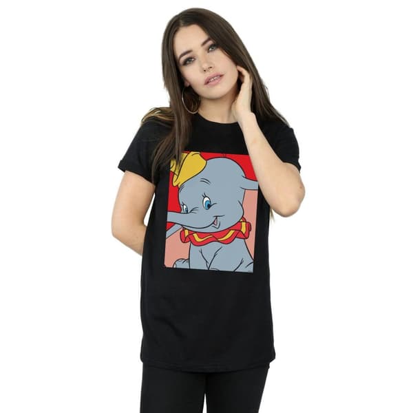Disney Womens/Ladies Dumbo Portrait Cotton Boyfriend T-Shirt