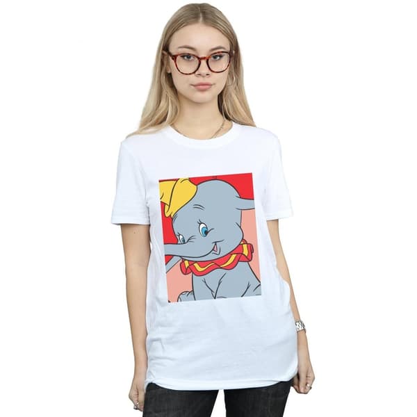 Disney Womens/Ladies Dumbo Portrait Cotton Boyfriend T-Shirt