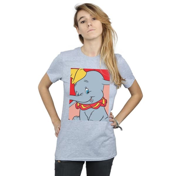 Disney Womens/Ladies Dumbo Portrait Cotton Boyfriend T-Shirt
