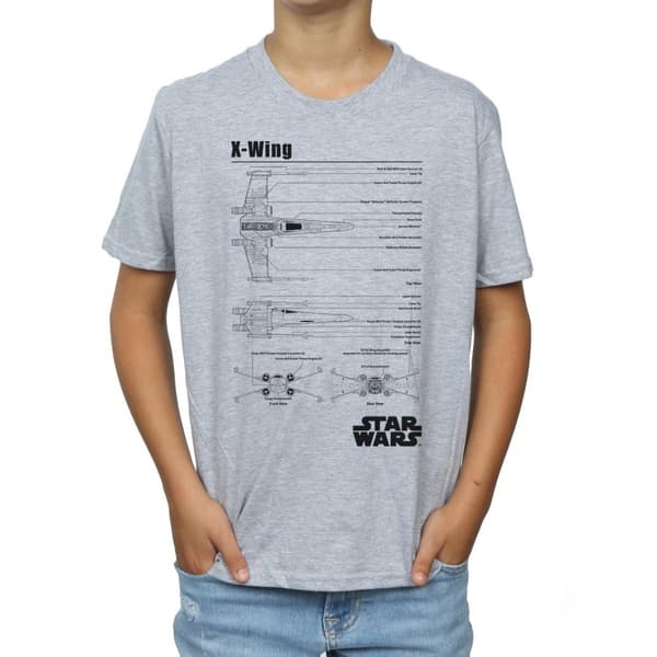 Star Wars Boys X-Wing Blueprint T-Shirt