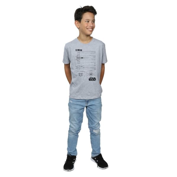 Star Wars Boys X-Wing Blueprint T-Shirt
