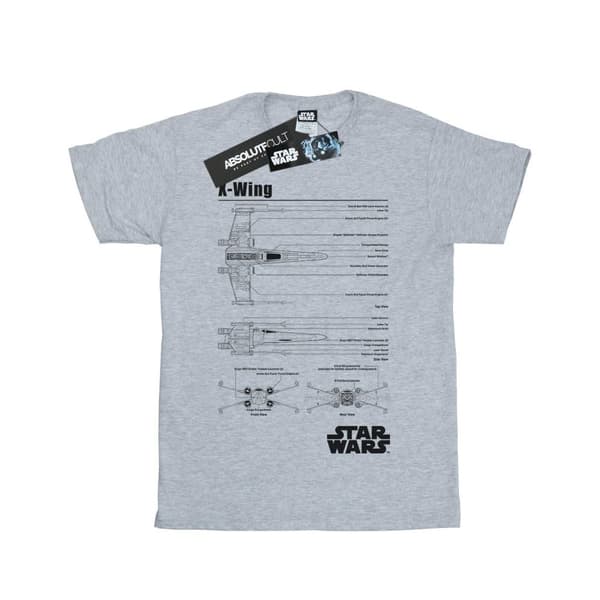 Star Wars Boys X-Wing Blueprint T-Shirt