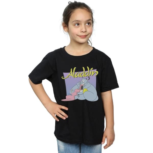 Disney Aladdin Genie Wishing Dude bomulls-T-shirt för flickor