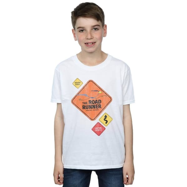 Looney Tunes Road Runner - T-shirt med vägskylt för pojkar