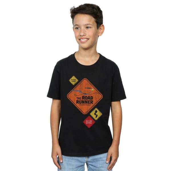 Looney Tunes Road Runner - T-shirt med vägskylt för pojkar