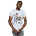 Pikkukuva 2 / 3: Disney Mens Toy Story 4 Woody Buzz and Bo Peep T-Shirt