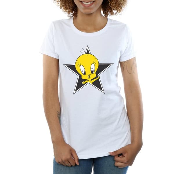 Looney Tunes Dam/Tjej Tweety Pie Star - T-shirt i bomull