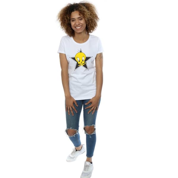 Looney Tunes Dam/Tjej Tweety Pie Star - T-shirt i bomull