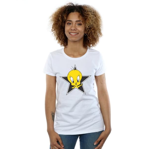 Looney Tunes Dam/Tjej Tweety Pie Star - T-shirt i bomull