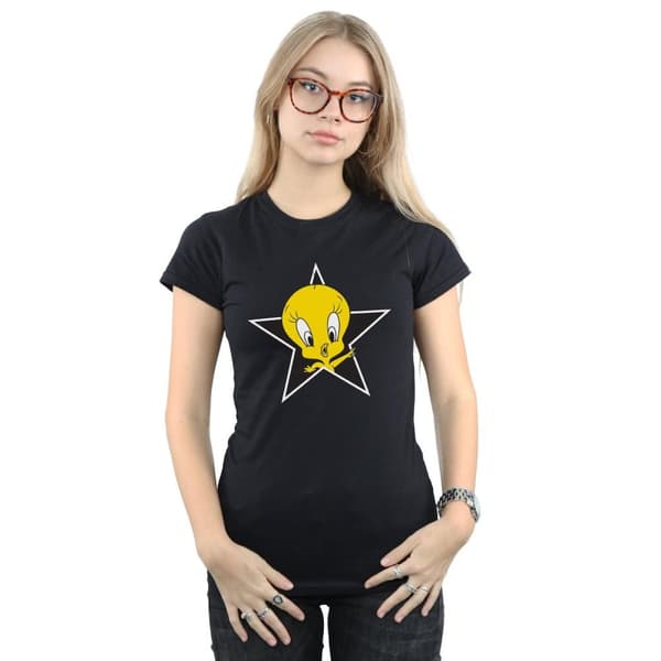 Looney Tunes Dam/Tjej Tweety Pie Star - T-shirt i bomull