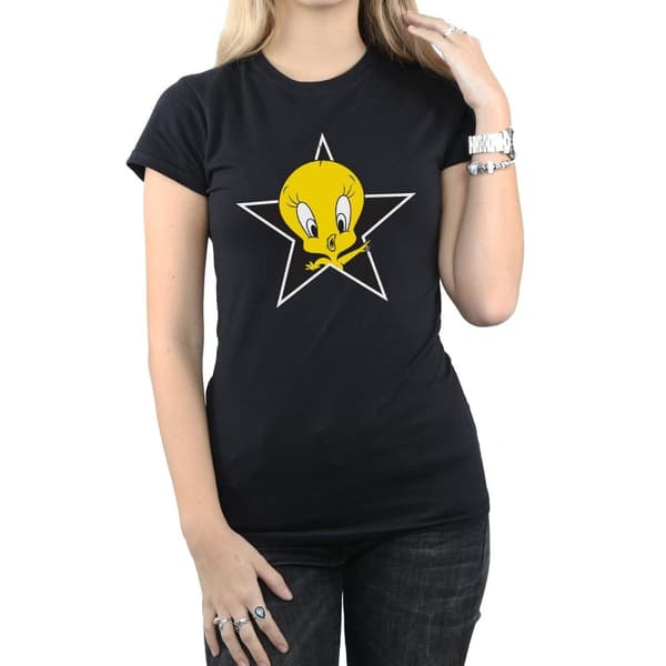 Looney Tunes Dam/Tjej Tweety Pie Star - T-shirt i bomull