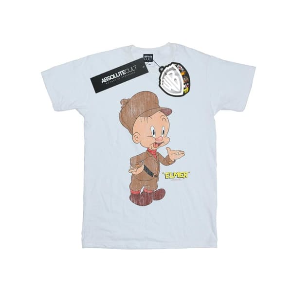 Looney Tunes Dam/Tjej Elmer Fudd Boyfriend-t-shirt i bomull med tryck