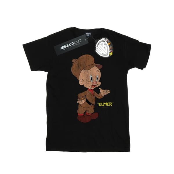 Looney Tunes Dam/Tjej Elmer Fudd Boyfriend-t-shirt i bomull med tryck