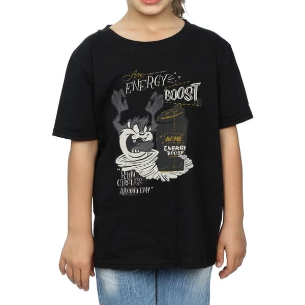 Looney Tunes Girls Taz Energy Boost Cotton T-Shirt