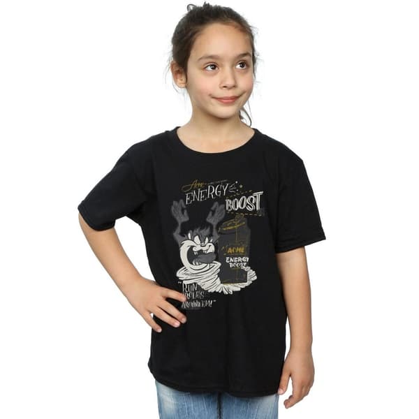 Looney Tunes Girls Taz Energy Boost Cotton T-Shirt
