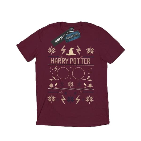 Harry Potter Mens Christmas Pattern T-Shirt