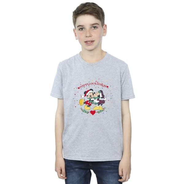 Disney Boys Mickey Mouse Mickey Minnie Christmas T-Shirt