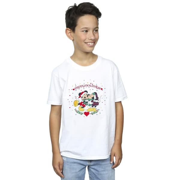 Disney Boys Mickey Mouse Mickey Minnie Christmas T-Shirt