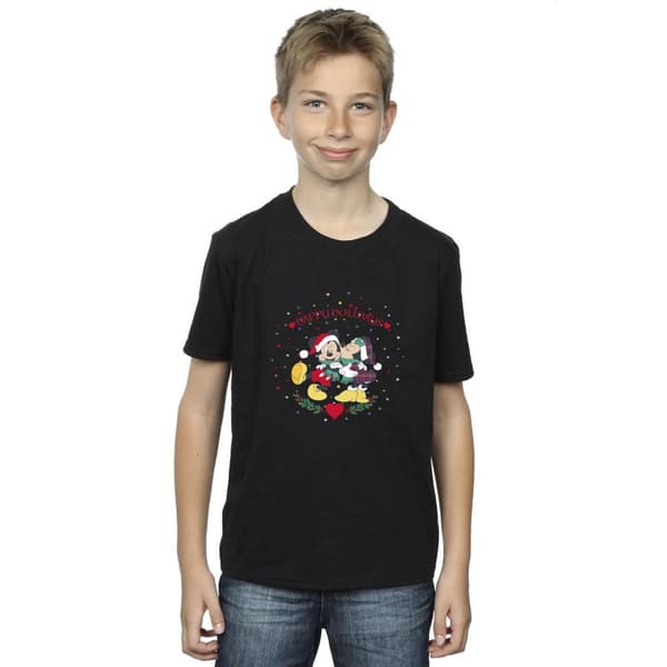Disney Boys Mickey Mouse Mickey Minnie Christmas T-Shirt