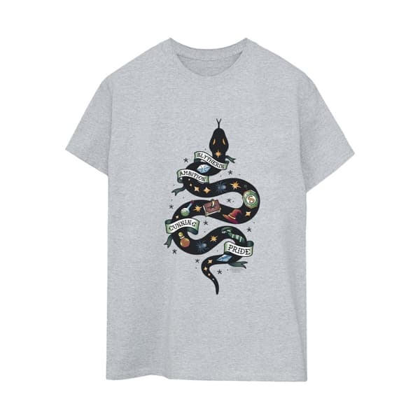 Harry Potter Womens/Ladies Slytherin Sketch Cotton Boyfriend T-Shirt