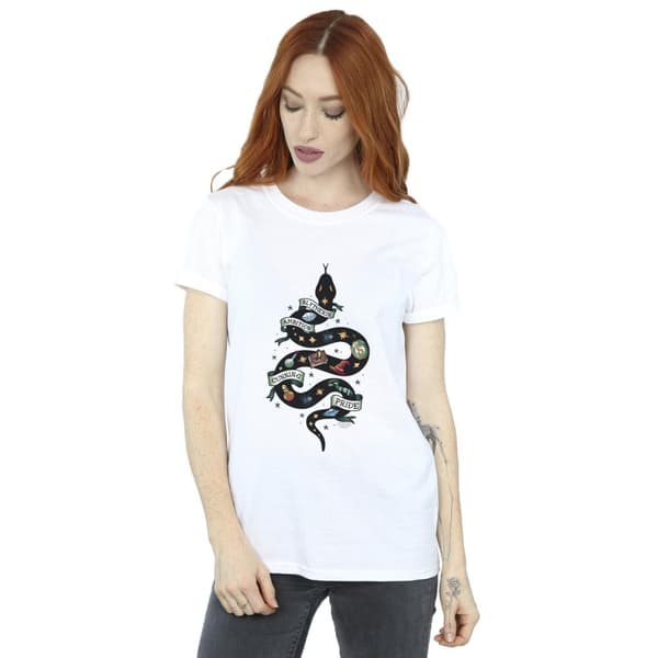 Harry Potter Womens/Ladies Slytherin Sketch Cotton Boyfriend T-Shirt