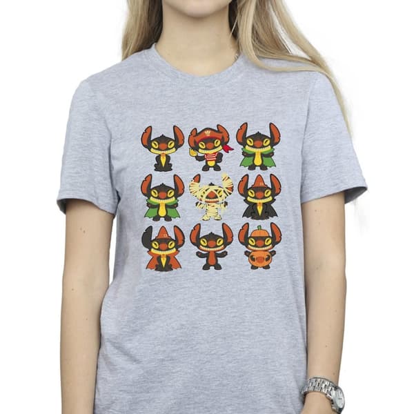 Disney Womens/Ladies Lilo & Stitch Halloween Costumes Cotton Boyfriend T-Shirt