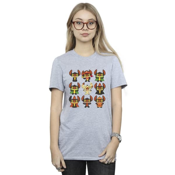 Disney Womens/Ladies Lilo & Stitch Halloween Costumes Cotton Boyfriend T-Shirt