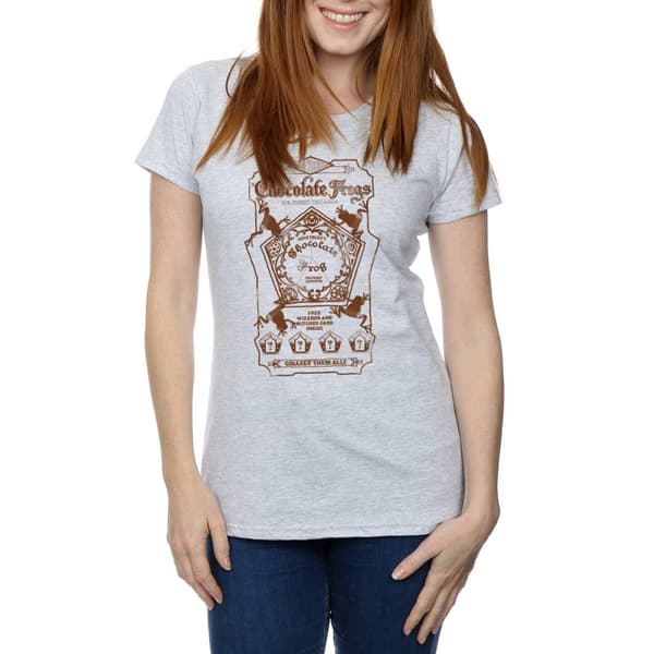 Harry Potter Dam/Tjej - Chocolate Frogs Mono Label T-shirt i bomull